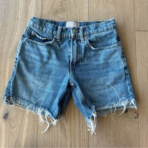 Everlane relaxed distressed denim shorts - 100% cotton - size 24